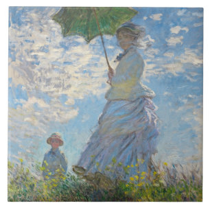 Claude Monet Kvinnor med parasol Kakelplatta