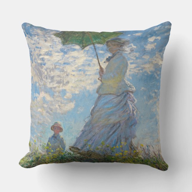 Claude Monet | Kvinnor med parasol Kudde (Framsida)