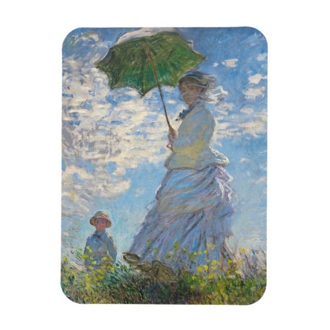 Claude Monet | Kvinnor med parasol Magnet (Vertikal)