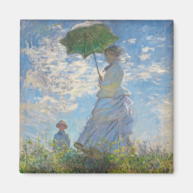 Claude Monet | Kvinnor med parasol Magnet (Framsidan)