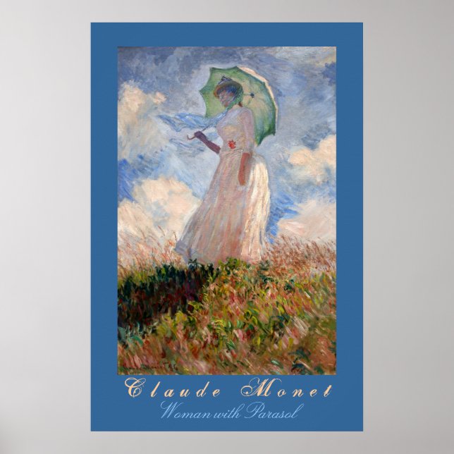 Claude Monet: Kvinnor med Parasol Poster (Framsidan)