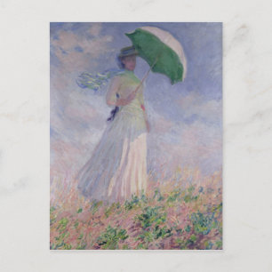 Claude Monet Kvinnor med Parasolvändad Höger Vykort