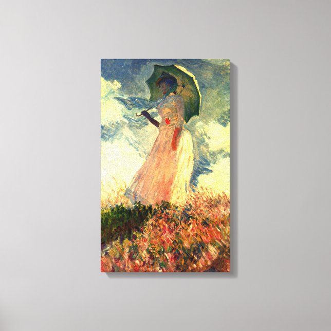 Claude Monet - Kvinnor med solskade Canvastryck (Framsida)