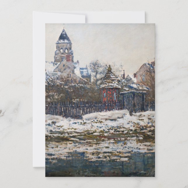 Claude Monet - kyrkan i Vetheuil Inbjudningar (Framsida)
