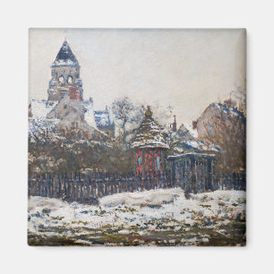 Claude Monet - kyrkan i Vetheuil Magnet