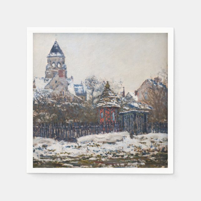 Claude Monet - kyrkan i Vetheuil Pappersservett (Framsidan)