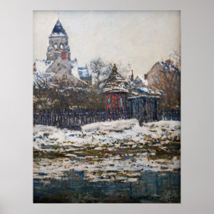 Claude Monet - kyrkan i Vetheuil Poster