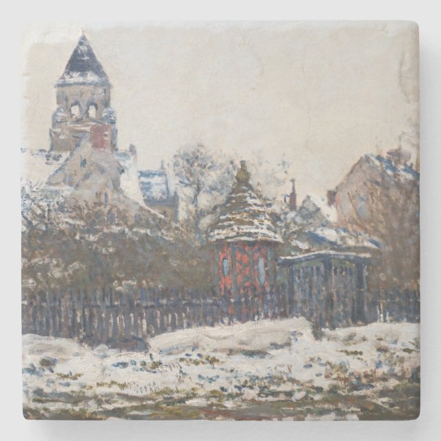 Claude Monet - kyrkan i Vetheuil Stenunderlägg (Framsidan)