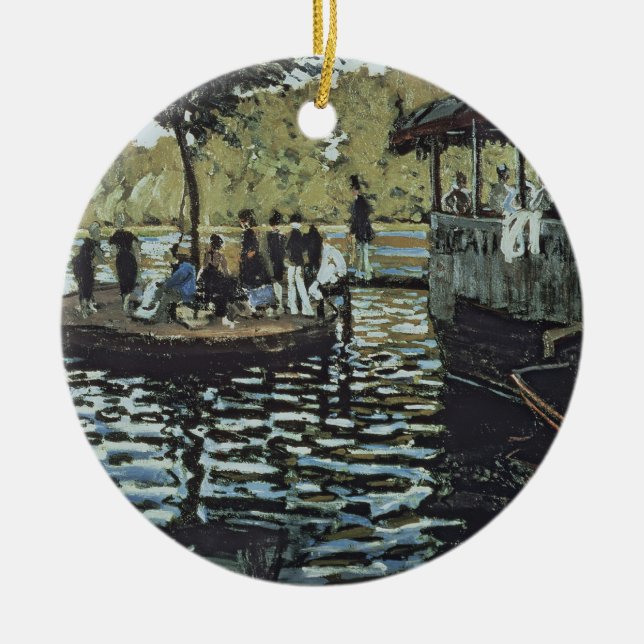 Claude Monet | La Grenouillere Julgransprydnad Keramik (Framsidan)