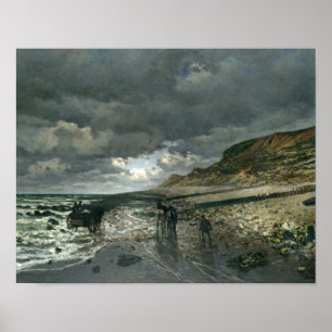 Claude Monet - La Pointe de la Hève vid Low Tide Poster