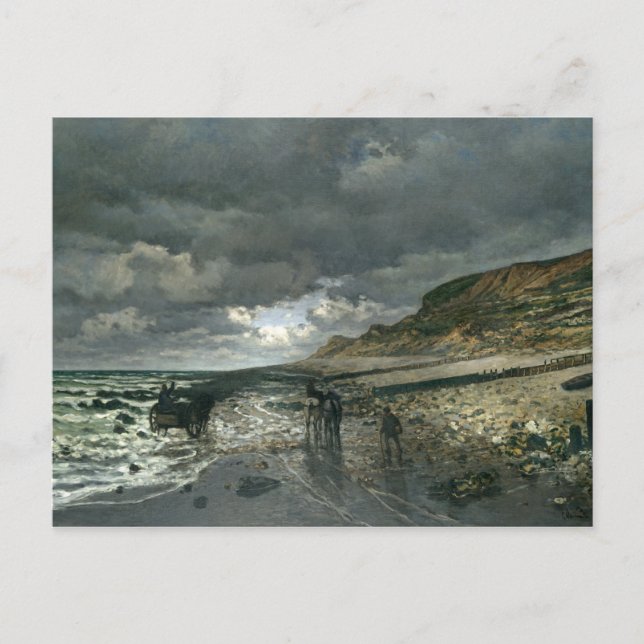 Claude Monet - La Pointe de la Hève vid Low Tide Vykort (Framsida)