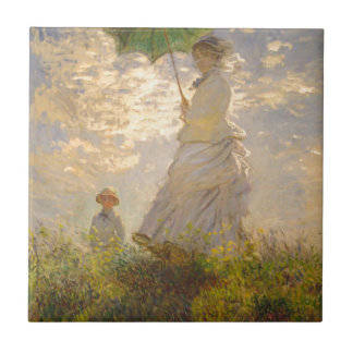 Claude Monet/La Promena/Umbrella Kakelplatta