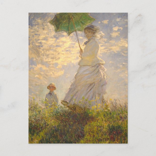 Claude Monet/La Promena/Umbrella Vykort (Framsida)