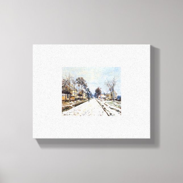 Claude Monet La route de Versailles à Louvecienne Canvastryck (Framsida)