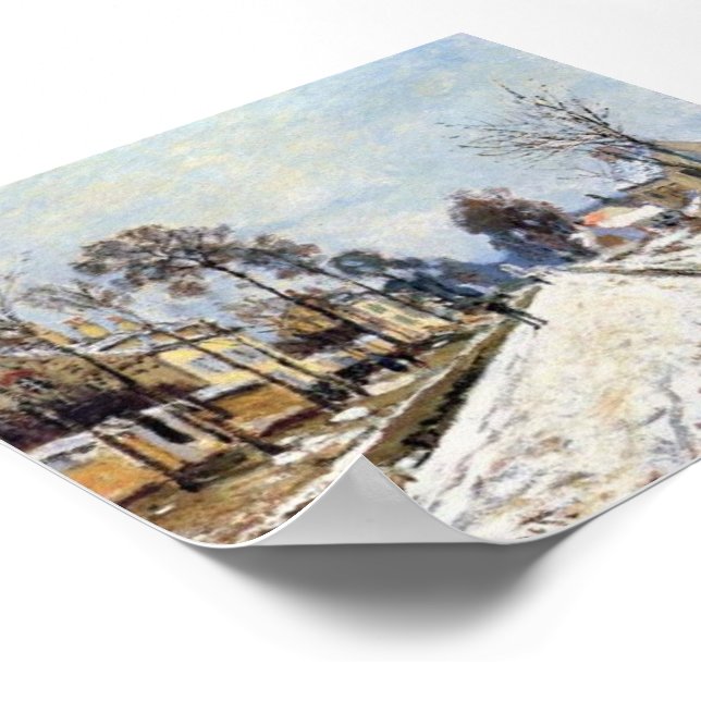 Claude Monet La route de Versailles à Louvecienne Poster (Hörn)