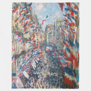 Claude Monet - La Rue Montorgueil - Paris Fleecefilt