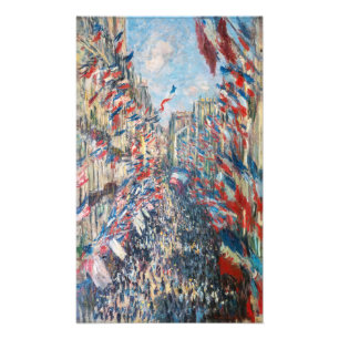 Claude Monet - La Rue Montorgueil - Paris Fototryck