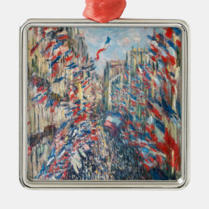 Claude Monet - La Rue Montorgueil - Paris Julgransprydnad Metall