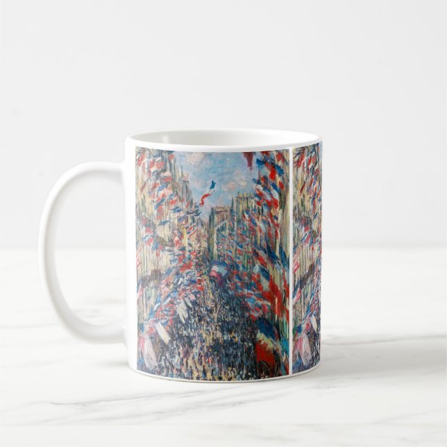 Claude Monet - La Rue Montorgueil - Paris Kaffemugg (Vänster)