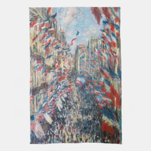 Claude Monet - La Rue Montorgueil - Paris Kökshandduk