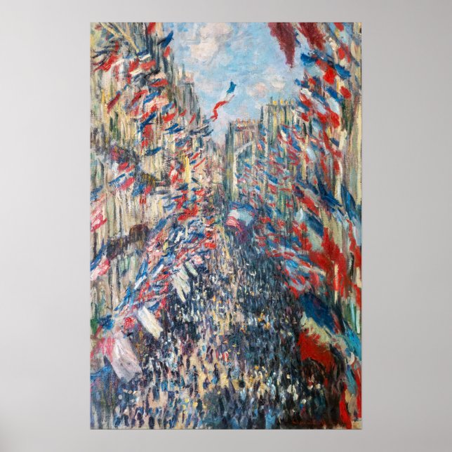 Claude Monet - La Rue Montorgueil - Paris Poster (Framsidan)