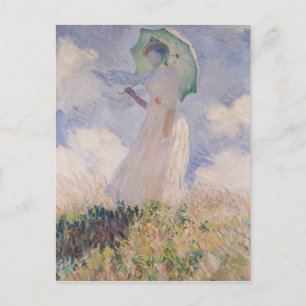 Claude Monet Lämnat kvinnor med parasolvändning Vykort