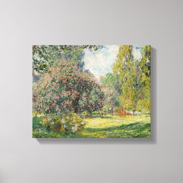Claude Monet - Landskap: Parc Monceau Canvastryck (Framsida)