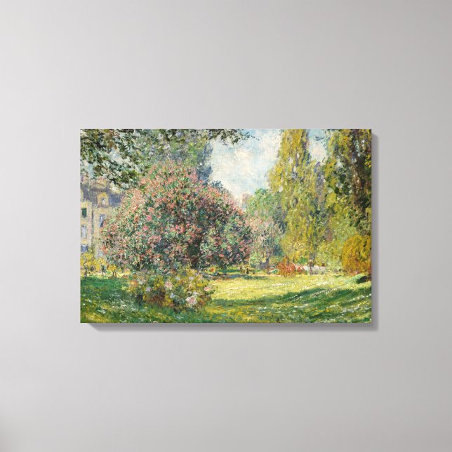 Claude Monet - Landskap: Parc Monceau Canvastryck (Framsida)