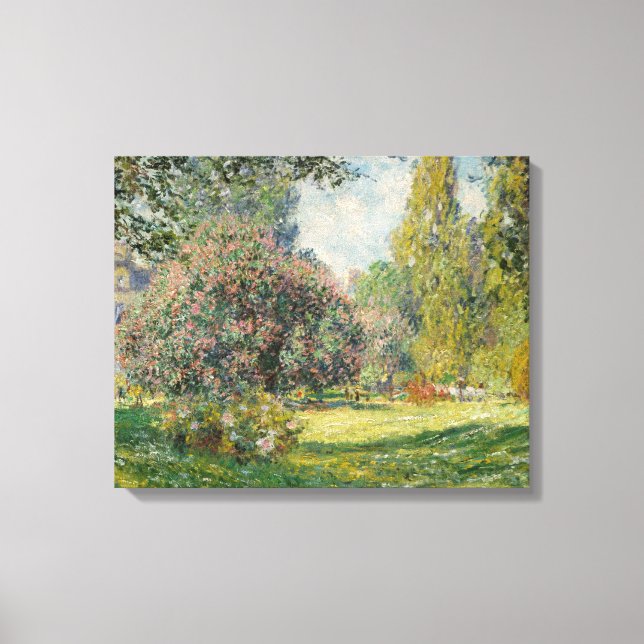 Claude Monet - Landskap: Parc Monceau Canvastryck (Framsida)