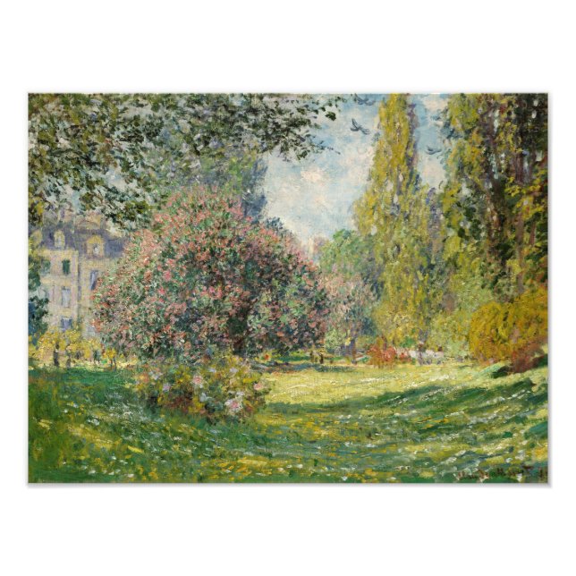 Claude Monet - Landskap: Parc Monceau Fototryck (Framsidan)