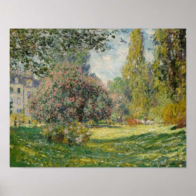 Claude Monet - Landskap: Parc Monceau Poster (Framsidan)