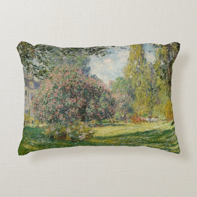 Claude Monet - Landskap: Parc Monceau Prydnadskudde (Framsidan)