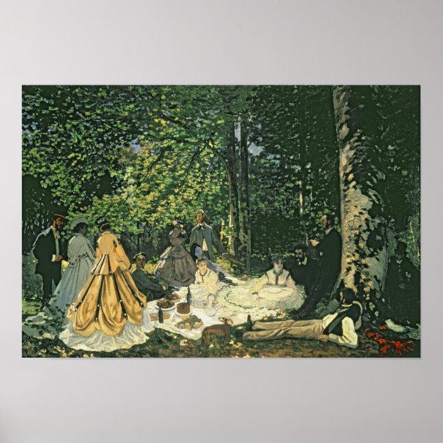 Claude Monet | Le Dejeuner sur l'Herbe, 1865-1866 Poster (Framsidan)
