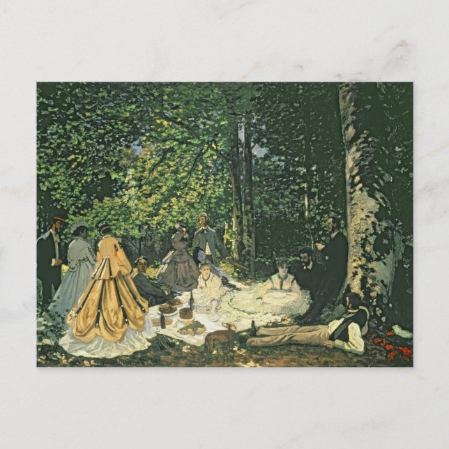 Claude Monet | Le Dejeuner sur l'Herbe, 1865-1866 Vykort (Framsida)