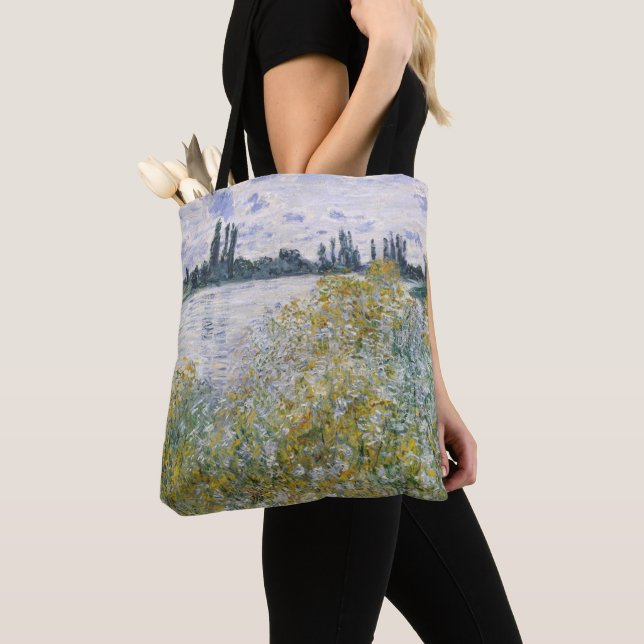 Claude Monet | �le hjälpFleurs nära V�theuil Tygkasse (Närbild)