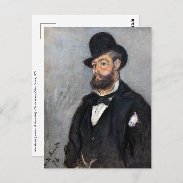 Claude Monet - Leon Monet Vykort (Fram/baksida)