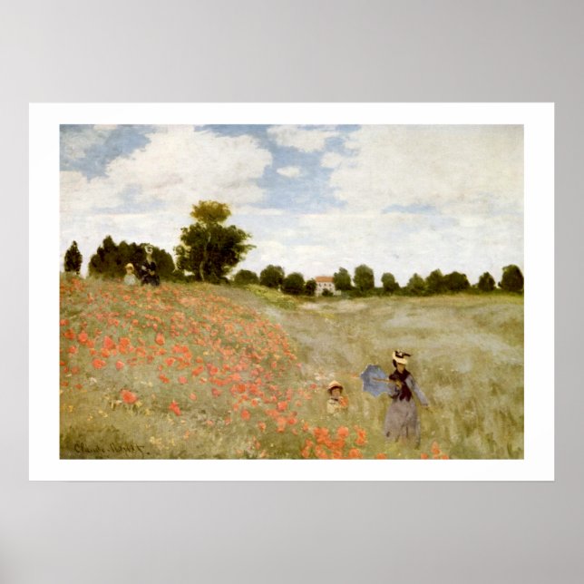 Claude Monet - Les Coquelicots a Argenteuil Poster (Framsidan)