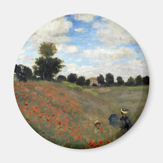 Claude Monet - Les Coquelicots Magnet (Framsidan)