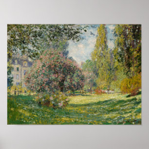 Claude Monet Liggande: Parkmonceau Poster