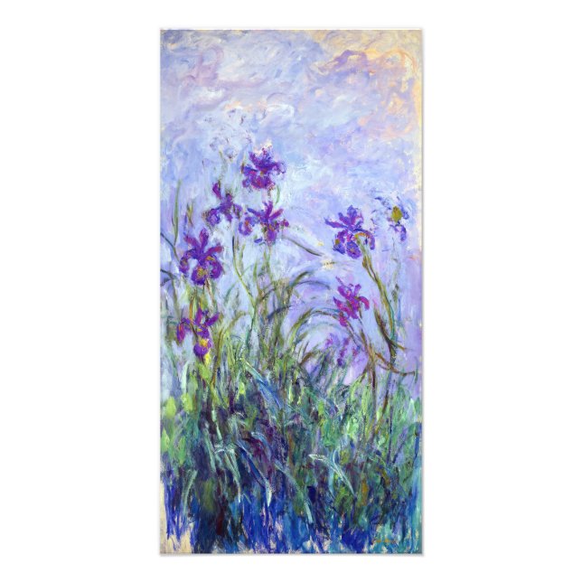 Claude Monet - Lila Iris / Iris Mauves Fototryck (Framsidan)