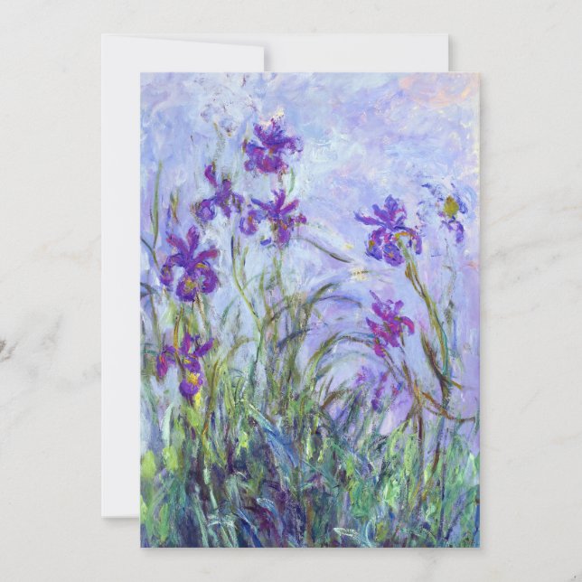 Claude Monet - Lila Iris / Iris Mauves Inbjudningar (Framsida)