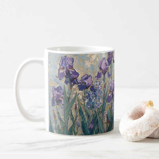 Claude Monet - Lila Iris / Iris Mauves Kaffemugg (Med munk)