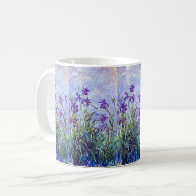 Claude Monet - Lila Iris / Iris Mauves Kaffemugg (Framsida vänster)