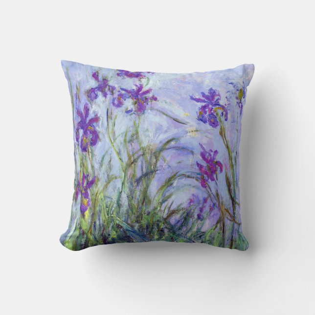 Claude Monet - Lila Iris / Iris Mauves Kudde (Framsida)