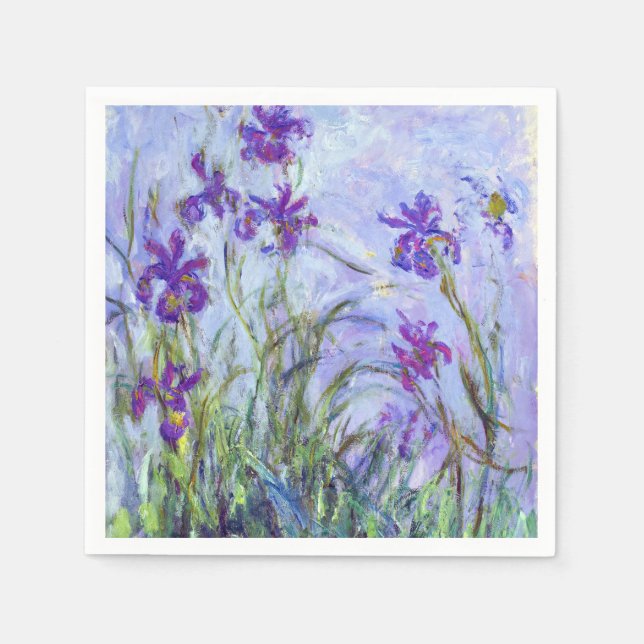 Claude Monet - Lila Iris / Iris Mauves Pappersservett (Framsidan)