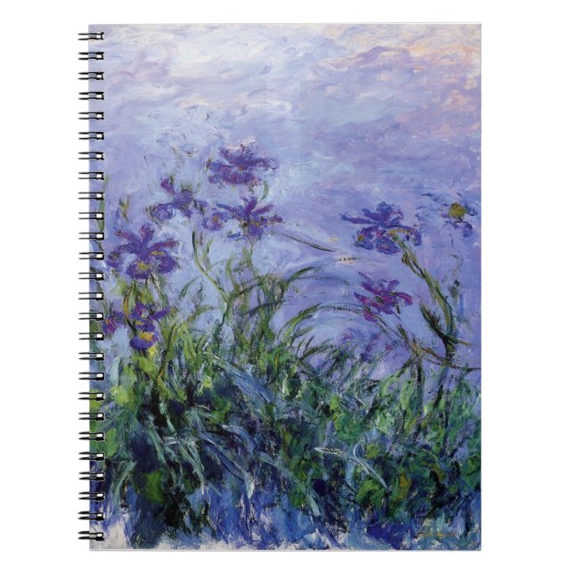 Claude Monet Lila Irises Anteckningsbok (Framsidan)