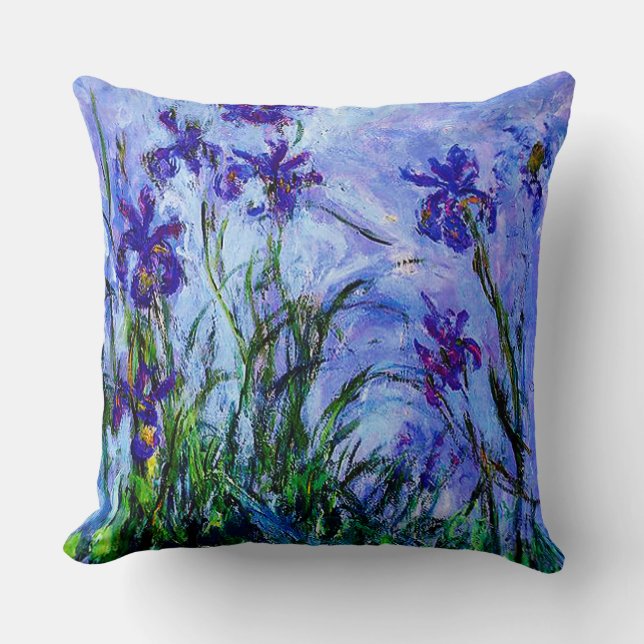 Claude Monet-Lila Irises Kudde (Framsida)