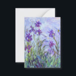 Claude Monet - Lilac Irises / Iris Mauves Anteckningskort<br><div class="desc">Lilac Irises/Iris Mauves - Claude Monet,  1914-1917</div>