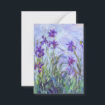 Claude Monet - Lilac Irises / Iris Mauves Anteckningskort<br><div class="desc">Lilac Irises/Iris Mauves - Claude Monet,  1914-1917</div>