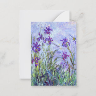 Claude Monet - Lilac Irises / Iris Mauves Anteckningskort